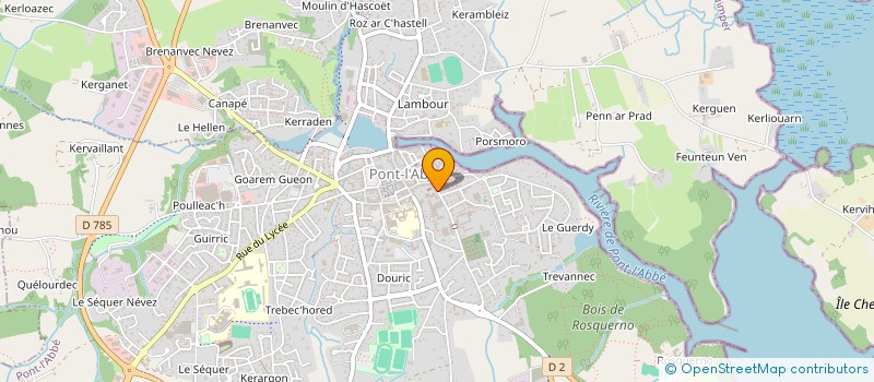 localisation de l'entreprise ASSOCIATION DE PARENTS D'ELEVES DE L'ENSEIGNEMENT LIBRE (APEL)  DE L'ENSEMBLE SCOLAIRE SAINT- GABRIEL, NOTRE- DAME DES C à PONT-L'ABBE