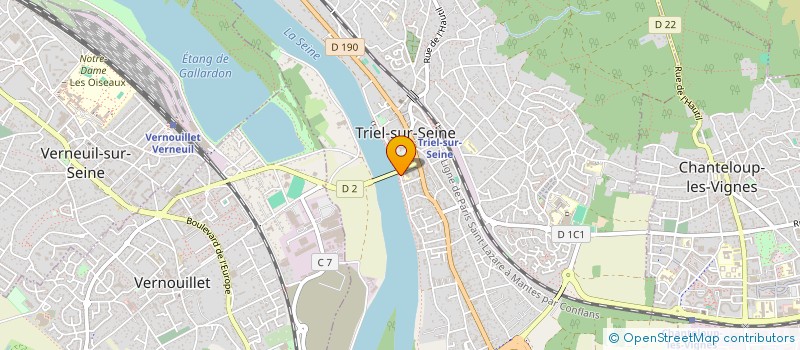 localisation de l'entreprise ASSOCIATION DE PARENTS D'ELEVES DE L'ENSEIGNEMENT LIBRE (APEL) DE NOTRE DAME DE CLARTE DE TRIEL-SUR-SEINE  TRIEL-SUR-SEINE