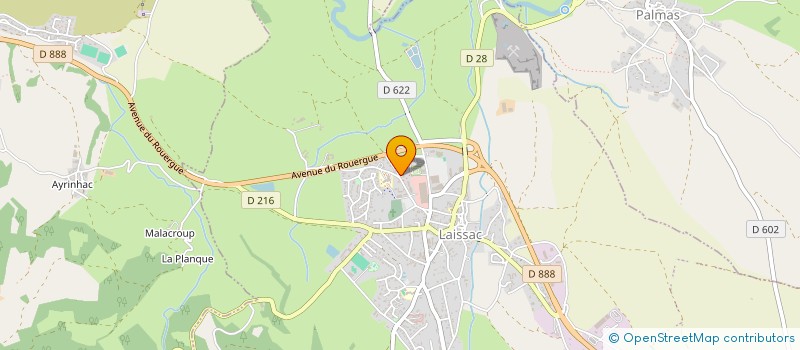 localisation de l'entreprise ASSOCIATION DE PARENTS D' ELEVES DE L'ENSEIGNEMENT LIBRE (APEL) DU COLLEGE SACRE-COEUR DE LAISSAC  LAISSAC-SEVERAC L'EGLISE