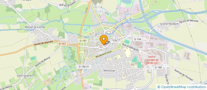 localisation de l'entreprise ASSOCIATION DE PARENTS D'ELEVES DE L'ENSEIGNEMENT LIBRE DE L'ECOLE DU SACRE-COEUR  AIRE-SUR-LA-LYS