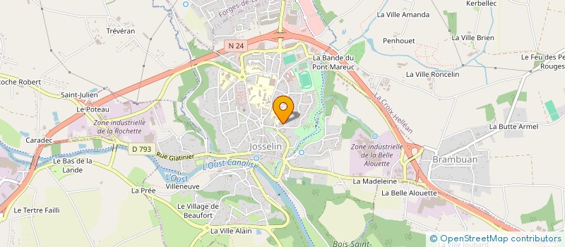 localisation de l'entreprise ASSOCIATION DE PARENTS D'ELEVES DE L'ENSEIGNEMENT LIBRE DE L' ECOLE MATERNELLE ET PRIMAIRE NOTRE-DAME DU RONCIER DE JOSS  JOSSELIN