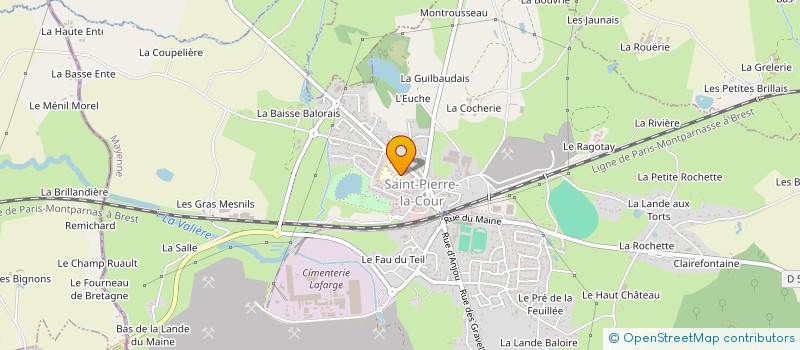 localisation de l'entreprise ASSOCIATION DE PARENTS D'ELEVES DE L'ENSEIGNEMENT LIBRE DE L'ECOLE NOTRE DAME DE SAINT PIERRE LA COUR  SAINT-PIERRE-LA-COUR