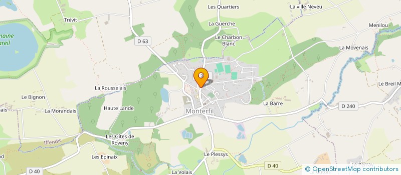 localisation de l'entreprise ASSOCIATION DE PARENTS D'ELEVES DE L'ENSEIGNEMENT LIBRE DE L'ECOLE SAINT GILDAS DE MONTFERFIL  MONTERFIL