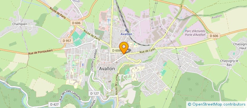 localisation de l'entreprise ASSOCIATION DE PARENTS D' ELEVES DE L'ENSEIGNEMENT LIBRE DE L' ECOLE SAINTE CHANTAL  AVALLON