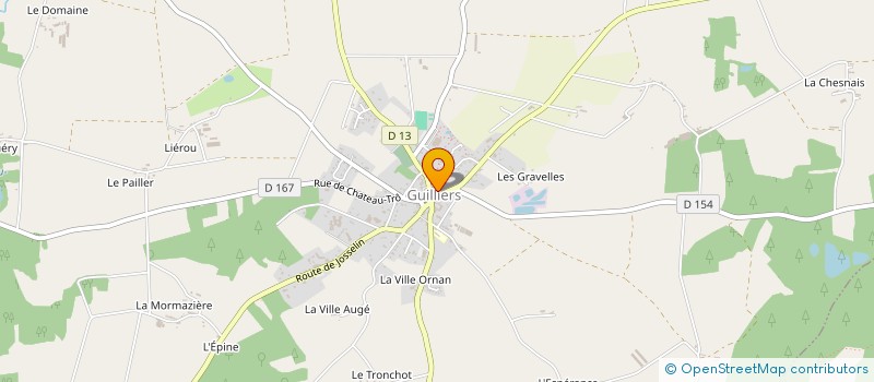 localisation de l'entreprise ASSOCIATION DE PARENTS D'ELEVES DE L'ENSEIGNEMENT LIBRE DE L'ECOLE SAINTE MARIE DE GUILLIERS  GUILLIERS