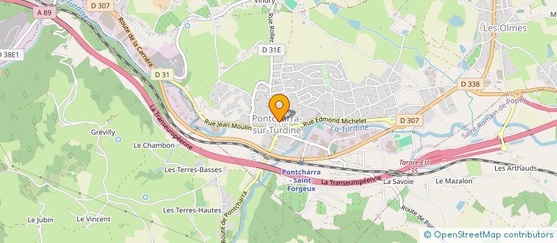 localisation de l'entreprise ASSOCIATION DE PARENTS D'ELEVES DE L'ENSEIGNEMENT LIBRE DE L'ECOLE STE ANNE  VINDRY-SUR-TURDINE