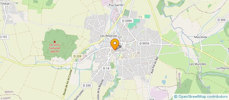 localisation de l'entreprise ASSOCIATION DE PARENTS D'ELEVES DE L'ENSEIGNEMENT LIBRE DE L'ENSEMBLE SCOLAIRE NOTRE DAME A BILLOM  BILLOM