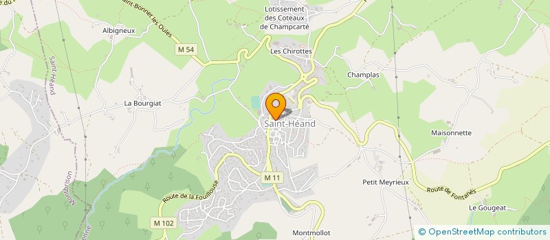 localisation de l'entreprise ASSOCIATION DE PARENTS D'ELEVES DE L'ENSEIGNEMENT LIBRE DE SAINT-HEAND - APEL DE SAINT HEAND  SAINT-HEAND