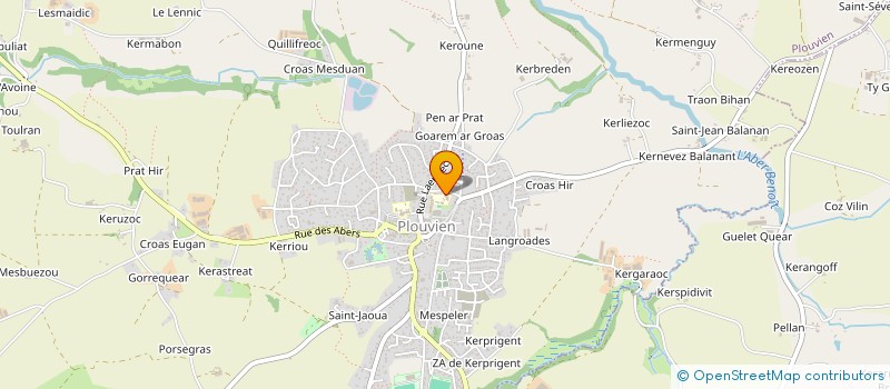 localisation de l'entreprise ASSOCIATION DE PARENTS D'ELEVES DE L'ENSEIGNEMENT LIBRE ECOLE SAINT JAOUA  PLOUVIEN