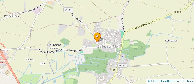 localisation de l'entreprise ASSOCIATION DE PARENTS D'ELEVES DE SALLES SUR MER (GRAINS DE SEL)  SALLES-SUR-MER