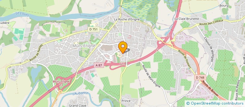 localisation de l'entreprise ASSOCIATION DE PARENTS D'ELEVES DES ECOLES MARIE CURIE ET CHARLES PERRAULT  MURS-ERIGNE