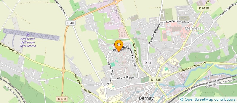 localisation de l'entreprise ASSOCIATION DE PARENTS D'ELEVES DES ECOLES PRIMAIRE ET MATERNELLE DE BOURG LE COMTE BERNAY  BERNAY