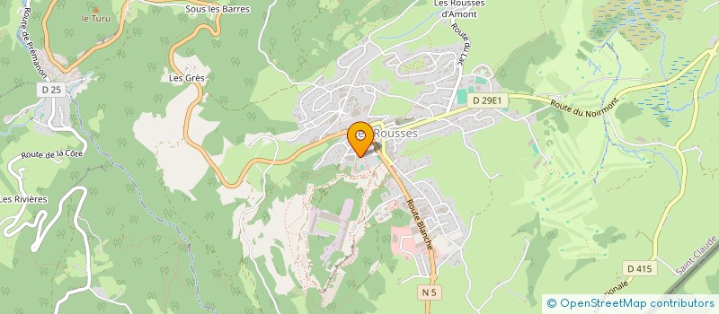 localisation de l'entreprise ASSOCIATION DE PARENTS D'ELEVES DES ECOLES PUBLIQUES DES ROUSSES - LES GOUPILS  LES ROUSSES