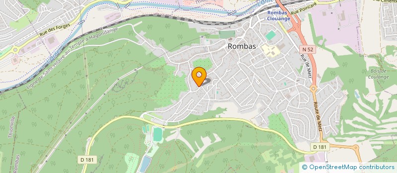 localisation de l'entreprise ASSOCIATION DE PARENTS D'ELEVES DES ENSEIGNEMENTS PRE-ELEMENTAIRES ET ELEMENTAIRES DE ROMBAS à ROMBAS