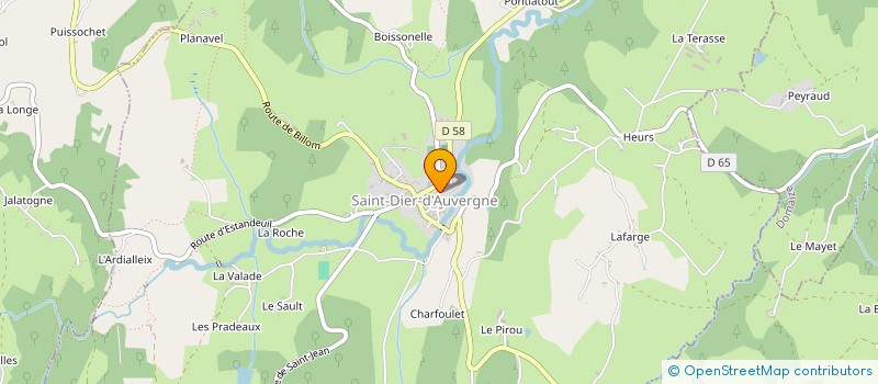 localisation de l'entreprise ASSOCIATION DE PARENTS D'ELEVES DU COLLEGE DE ST DIER D'AUVERGNE  SAINT-DIER-D'AUVERGNE