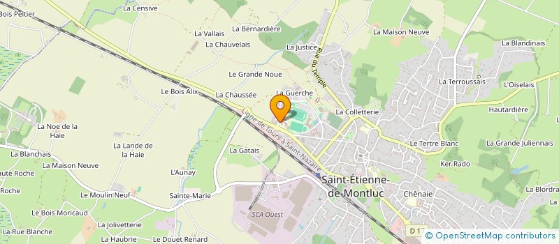 localisation de l'entreprise ASSOCIATION DE PARENTS D'ELEVES DU GROUPE SCOLAIRE DE LA GUERCHE A SAINT ETIENNE DE MONTLUC (44360) à SAINT-ETIENNE-DE-MONTLUC
