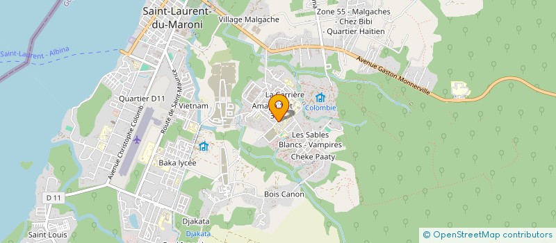 localisation de l'entreprise ASSOCIATION DE PARENTS D'ELEVES DU LYCEE LUMINA SOPHIE  SAINT-LAURENT-DU-MARONI