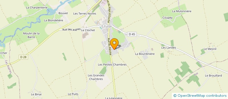 localisation de l'entreprise ASSOCIATION DE PARENTS D'ELEVES DU R.P.I. CRULAI - ECORCEI - LES ASPRES à CRULAI