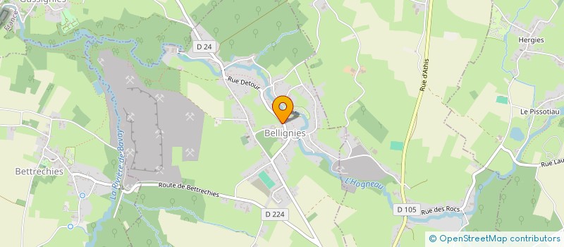 localisation de l'entreprise ASSOCIATION DE PARENTS D'ELEVES DU RPI BELLIGNIES GUSSIGNIES  BELLIGNIES