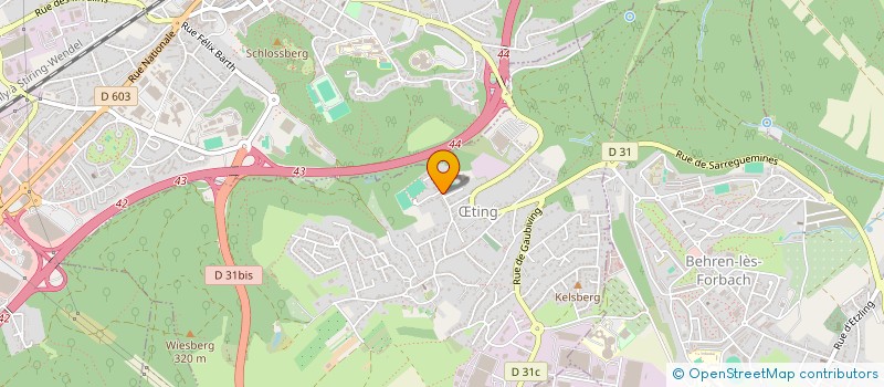 localisation de l'entreprise ASSOCIATION DE PARENTS D'ELEVES ET D'ENFANTS D'OETING  TING