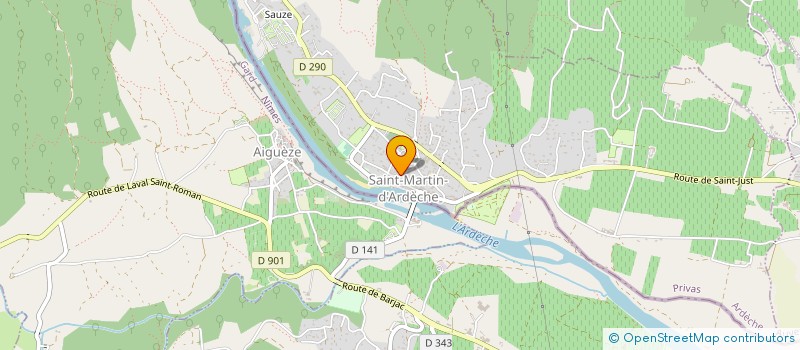 localisation de l'entreprise ASSOCIATION DE PARENTS D'ELEVES LA TIRELIRE DU GRAIN DE SEL  SAINT-MARTIN-D'ARDECHE