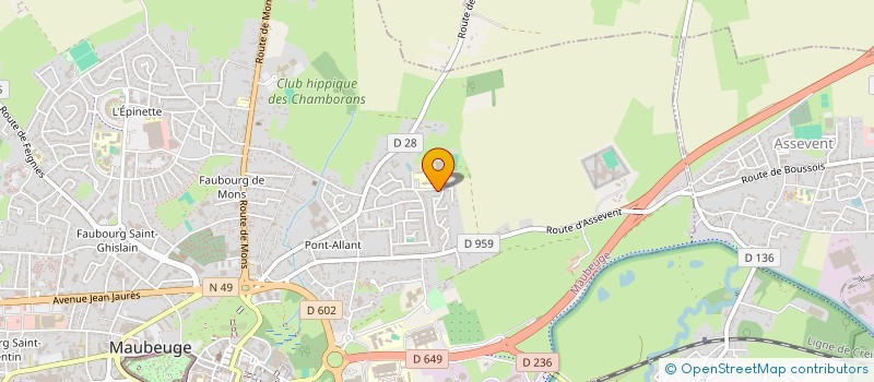 localisation de l'entreprise ASSOCIATION DE PARENTS D'ELEVES LES LAPINOUS  MAUBEUGE