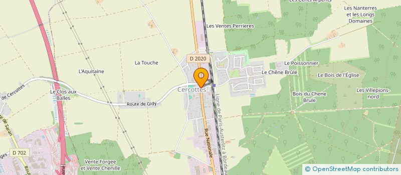 localisation de l'entreprise ASSOCIATION DE PARENTS D'ELEVES LES P'TITS CERCOTTOIS à CERCOTTES