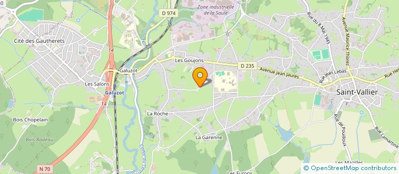 localisation de l'entreprise ASSOCIATION DE PARENTS D'ELEVES LES P'TITS JOLIOT  SAINT-VALLIER