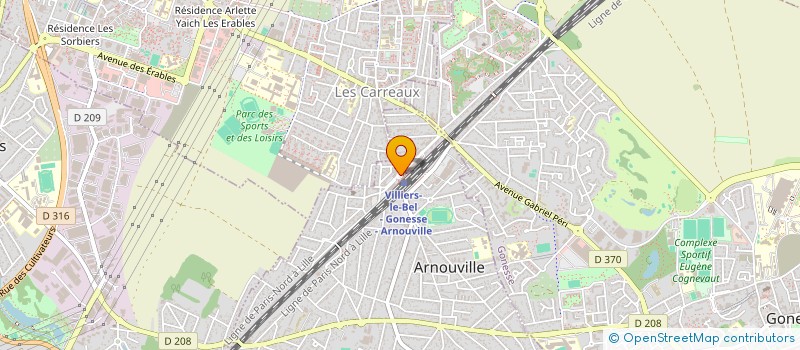 localisation de l'entreprise ASSOCIATION DE PARENTS D ELEVES  LOUIS JOUVET  VILLIERS-LE-BEL