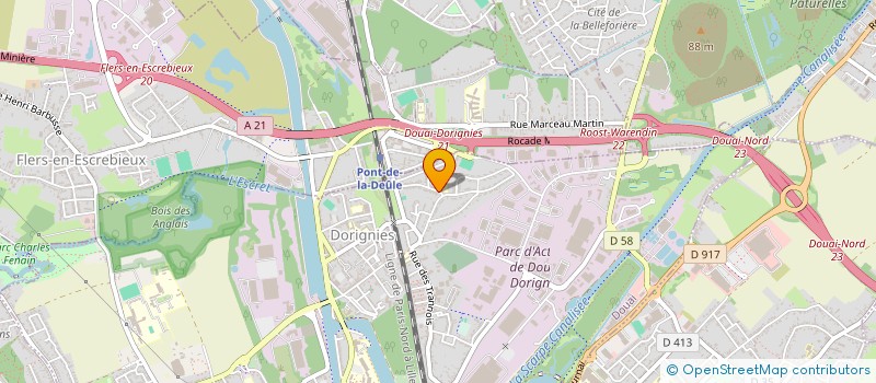 localisation de l'entreprise ASSOCIATION DE PARENTS D ELEVES MATERNELLE LA MOUCHONNIERE à DOUAI