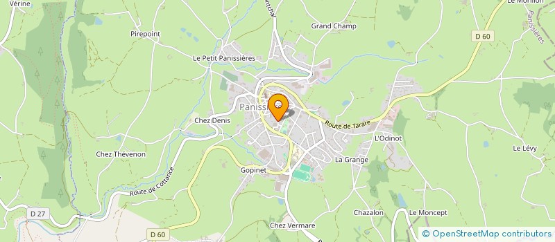 localisation de l'entreprise ASSOCIATION DE PARENTS DE L'ENSEIGNEMENT LIBRE DE L'ECOLE PRIVEE MIXTE DE PANISSIERES  PANISSIERES