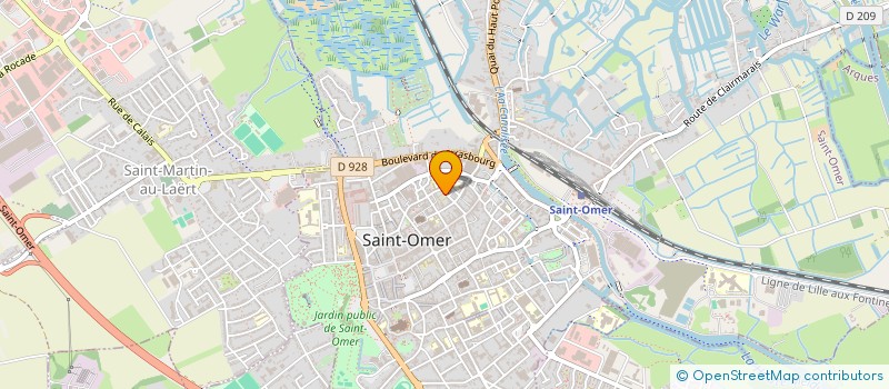 localisation de l'entreprise ASSOCIATION DE PARENTS DES ELEVES DU CONSERVATOIRE A RAYONNEMENT DEPARTEMENTAL DU PAYS DE SAINT-OMER CAPSO (APE CRD CAPS  SAINT-OMER