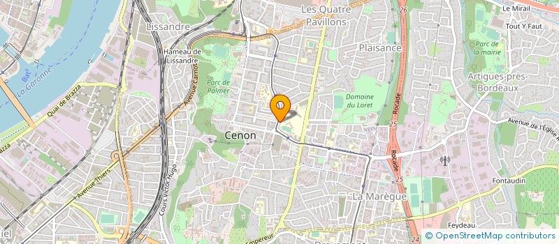 localisation de l'entreprise ASSOCIATION DE PARENTS DU LYCEE LA MORLETTE  CENON
