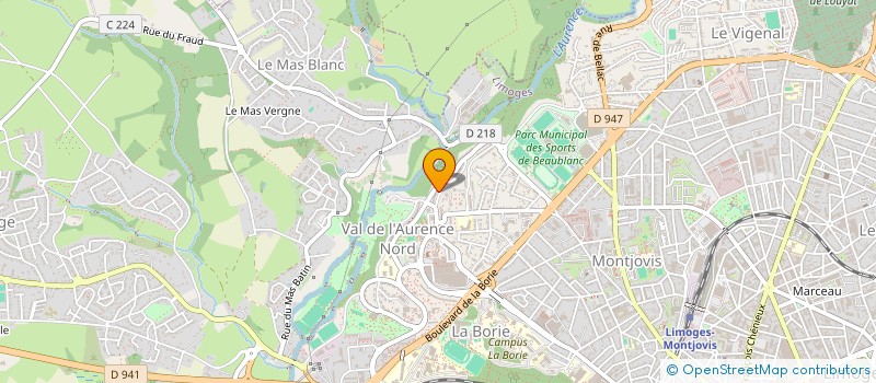 localisation de l'entreprise ASSOCIATION DE PARTAGE, D'APPRENTISSAGE ET DE SOLIDARITE à LIMOGES
