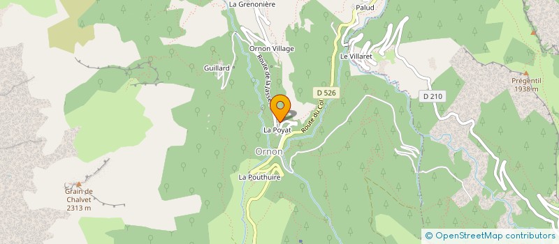 localisation de l'entreprise ASSOCIATION DE PECHE D'ORNON LA DIANE DU TAILLEFER  ORNON