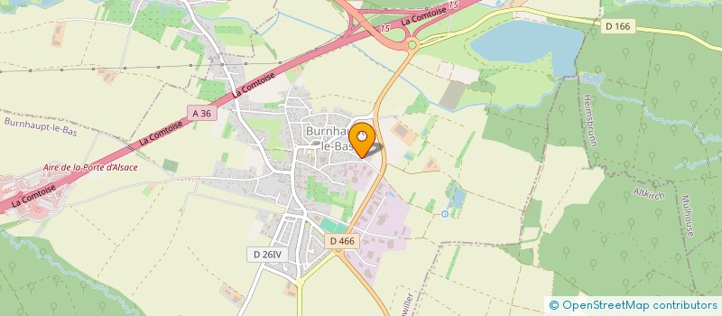 localisation de l'entreprise ASSOCIATION DE PECHE DE PISCICULTURE ET DE PROTECTION DE L'ENVIRONNEMENT DE BURNHAUPT LE HAUT  BURNHAUPT-LE-HAUT