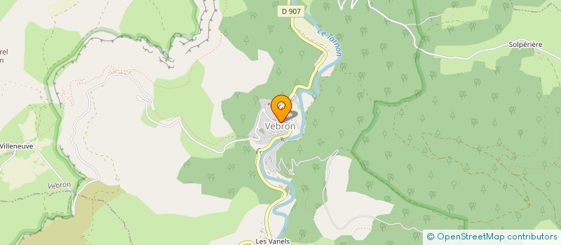 localisation de l'entreprise ASSOCIATION DE PECHE ET DE CHASSE LA VEBRONNAISE  VEBRON