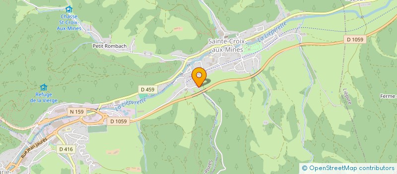 localisation de l'entreprise ASSOCIATION DE PECHE ET DE PISCICULTURE  SAINTE-CROIX-AUX-MINES
