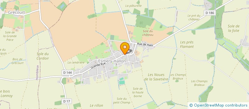 localisation de l'entreprise ASSOCIATION DE PECHE ET DE PISCICULTURE 'LES PECHEURS HAMOIS' (A.A.P.P.M.A.)  ESMERY-HALLON