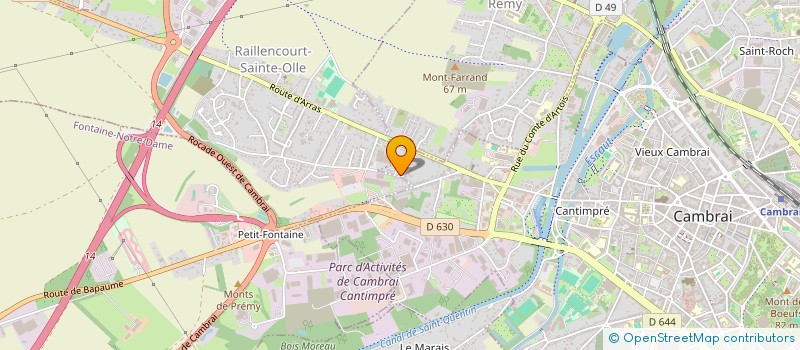 localisation de l'entreprise ASSOCIATION DE PECHE ET DE PROTECTION DU MILIEU AQUATIQUE DES PECHEURS CAMBRESIENS  CAMBRAI