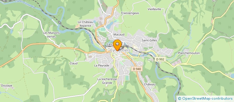 localisation de l'entreprise ASSOCIATION DE PECHE  LA PELAUDE  EYMOUTIERS