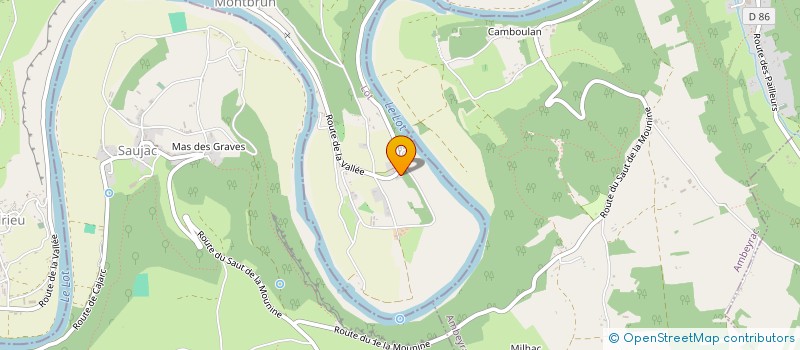 localisation de l'entreprise ASSOCIATION DE PECHEURS AMATEURS AUX ENGINS ET AUX FILETS RIVIERE LOT A.P.A.E.F.R.I.  MONTBRUN