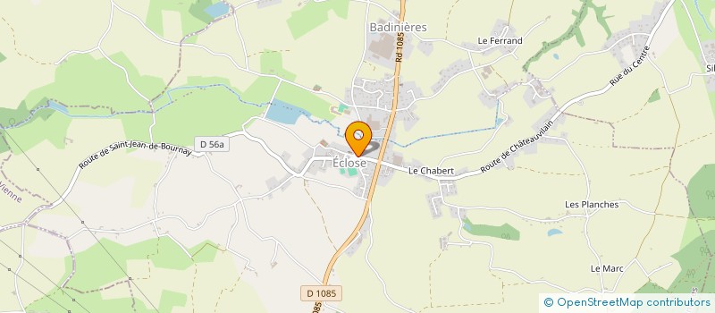 localisation de l'entreprise ASSOCIATION DE PETANQUE DES POTES AGES  ECLOSE-BADINIERES