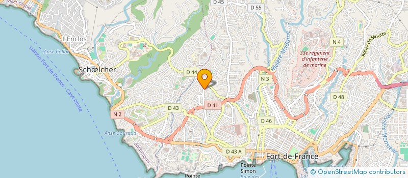 localisation de l'entreprise ASSOCIATION DE PRATICIENS DE L ECOUTE ETPSYCHOTERAPEUTES DANS L APPROCHE CENTREE SUR LA PERSONNE APEPS ACP à FORT DE FRANCE