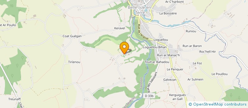 localisation de l'entreprise ASSOCIATION DE PREFIGURATION D'UN ATELIER PAYSAN DE TRANSFORMATION CARNEE EN TREGOR  PLOUNEVEZ-MOEDEC