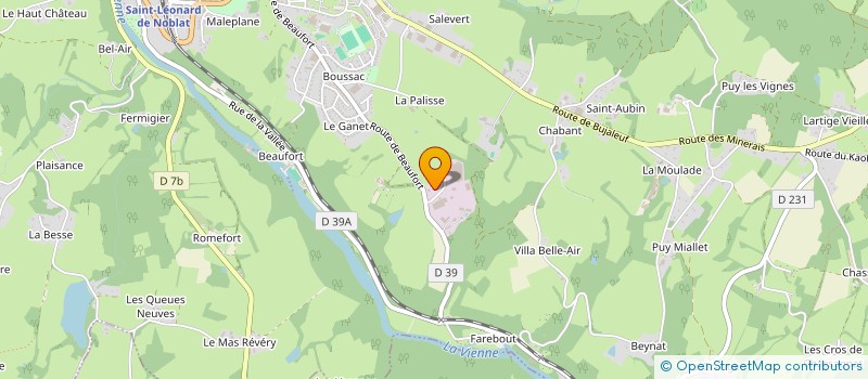 localisation de l'entreprise ASSOCIATION DE PREFIGURATION DE L'ENTREPRISE A BUT D'EMPLOI DE NOBLAT à ST-LEONARD-DE-NOBLAT