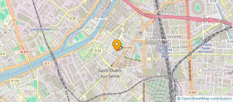 localisation de l'entreprise ASSOCIATION DE PREFIGURATION DE LA REGIE DES QUARTIERS DE SAINT-OUEN à SAINT-OUEN-SUR-SEINE