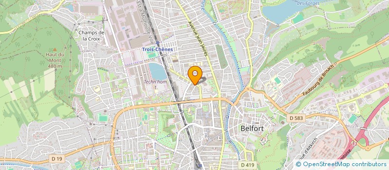 localisation de l'entreprise ASSOCIATION DE PREFIGURATION DE SOCIETES D'INTEGRATION ET D'INGENIERIE SYSTEME  BELFORT