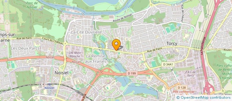 localisation de l'entreprise ASSOCIATION DE PREFIGURATION DU POLE TERRITORIAL DE COOPERATION ECONOMIQUE DE PARIS-VALLEE DE LA MARNE ET SES ENVIRONS  TORCY