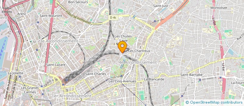 localisation de l'entreprise ASSOCIATION  DE PREFIGURATION OBJECTIF TORE  MARSEILLE 4EME